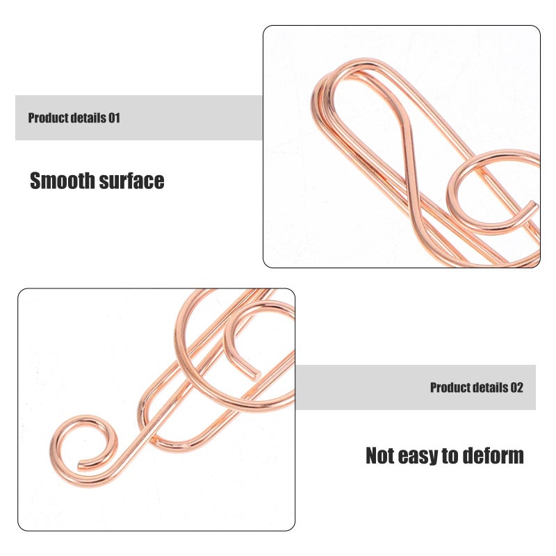 Treble Symbol Metal Page Marking Clips 40pcs For Office School Desk Organization - Image 4