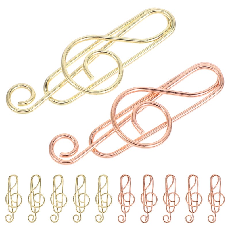 Treble Symbol Metal Page Marking Clips 40pcs For Office School Desk Organization - Image 2