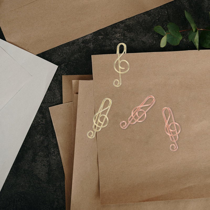 Treble Symbol Metal Page Marking Clips 40pcs For Office School Desk Organization - Image 5