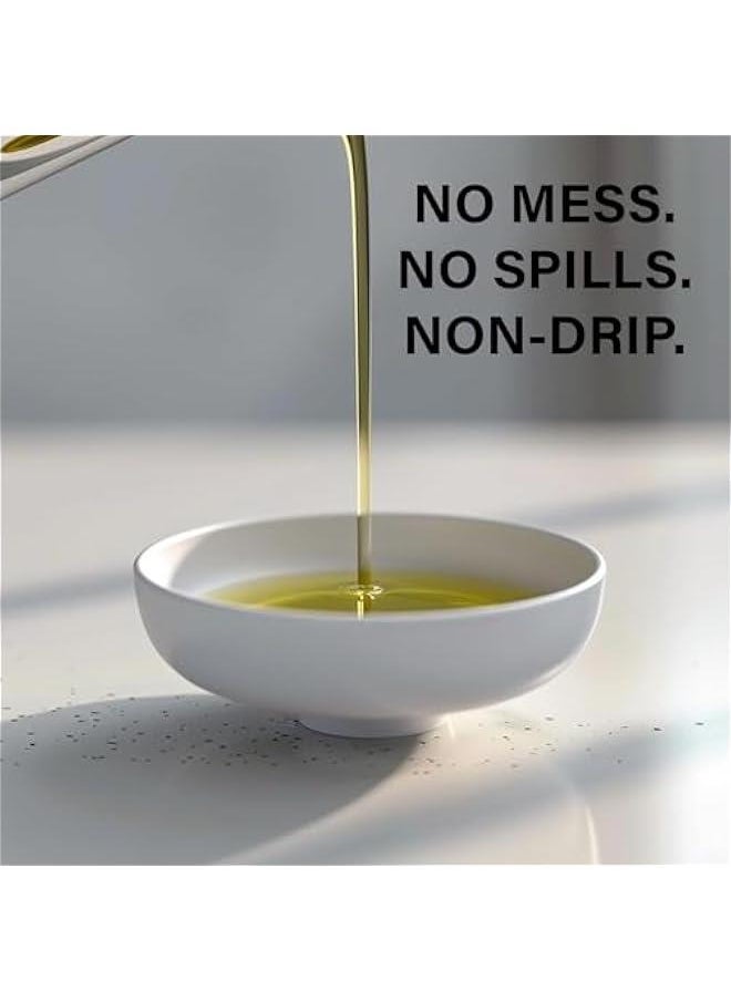 HOOKOR Stainless Steel Non Drip Leak Proof No Mess Oil Dispenser and Vinegar Cruet Pourer and Drizzler for Kitchen - Easy to Clean & Leakproof,Great for Pouring & Drizzling Olive Oil (750ML)  - Image 3