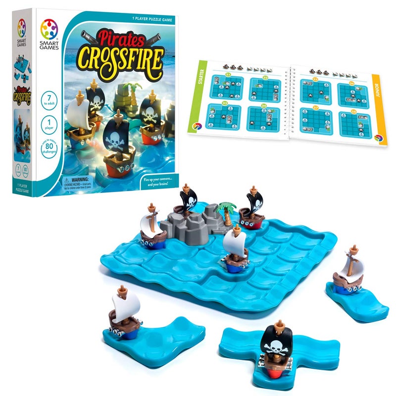 SmartGames Pirates Crossfire  Strategy Logic Game with 4 Playing Modes and 80 Challenges for Ages 7 - Image 2