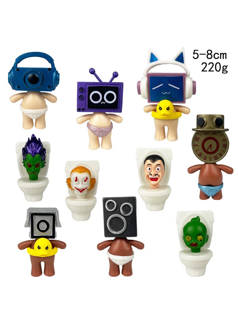 general 10 Pcs Skibidi Toilet Man Toy Set Ideas Toys Battle Horror Game Model Ideas Toys Gifts for Adult & Kids