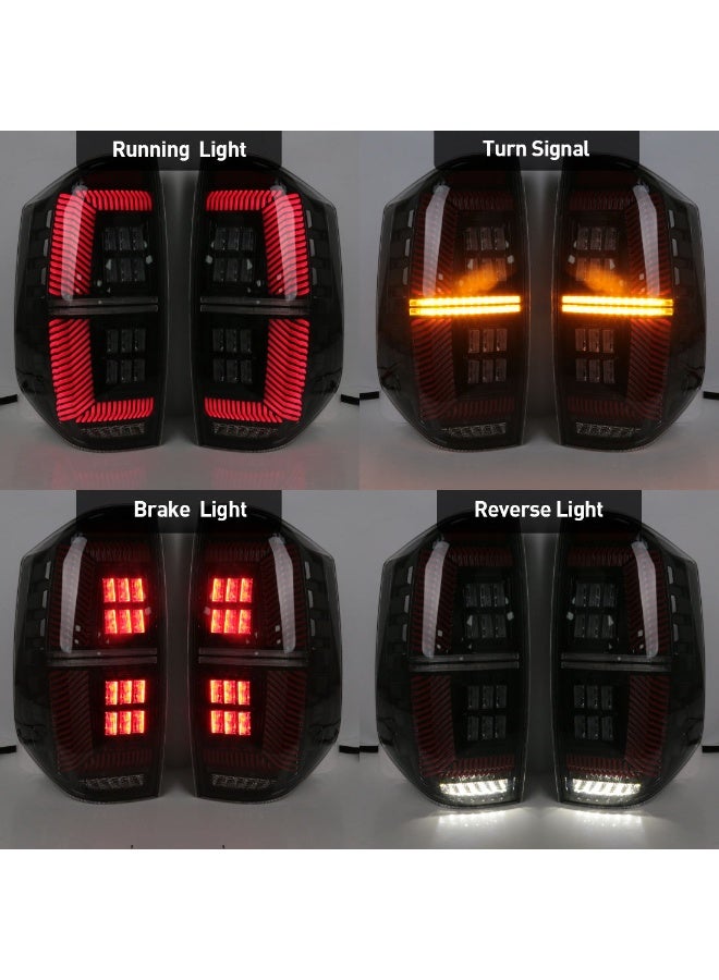 مصابيح خلفية LED مدخنة لتويوتا تندرا 2016–2021 – طقم فرامل وإشارة ورجوع للخلف - Image 5