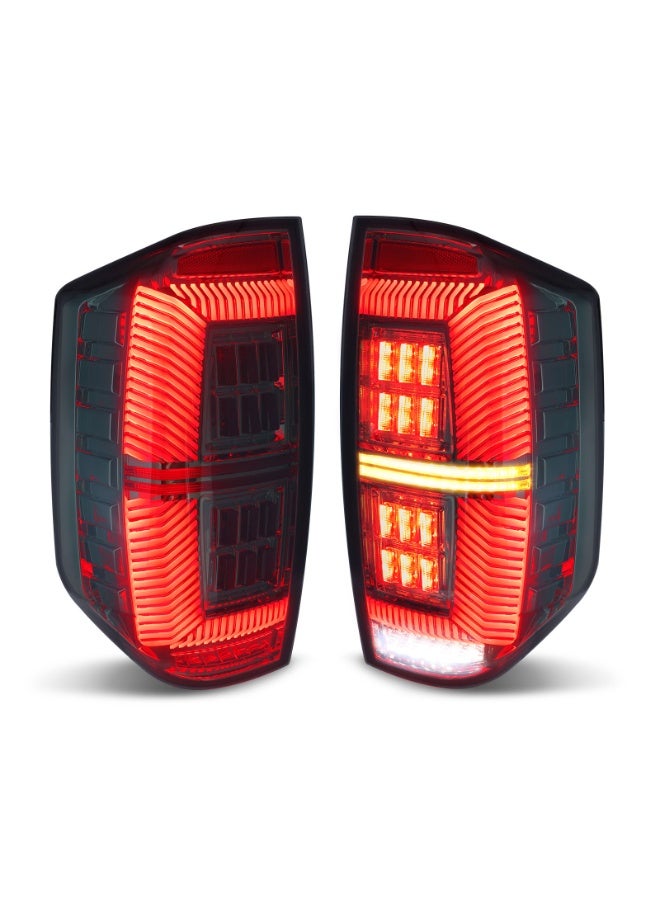 مصابيح خلفية LED مدخنة لتويوتا تندرا 2016–2021 – طقم فرامل وإشارة ورجوع للخلف - Image 1