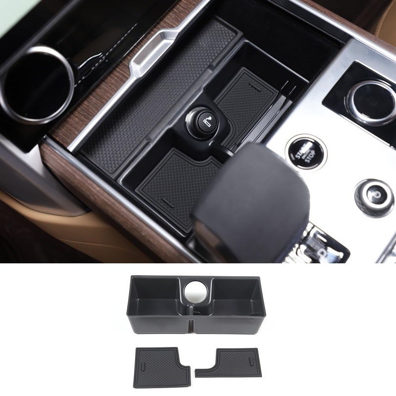 PIUGILH Car Storage Box Tray Fit for Land Rover Range Rover Vogue 2023 Interior Accessories Center Console Storage Box Tray