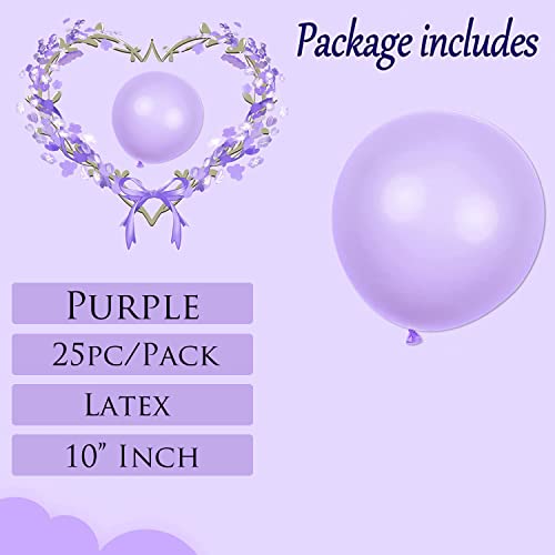 atorakushon Latex Purple Color 10" Inch Pastel Balloons Pack Of 25pcs Best For Theme Party Decoration Happy Birthday Party Supplies Wedding Anniversary Office Party Purpose House party - Image 2