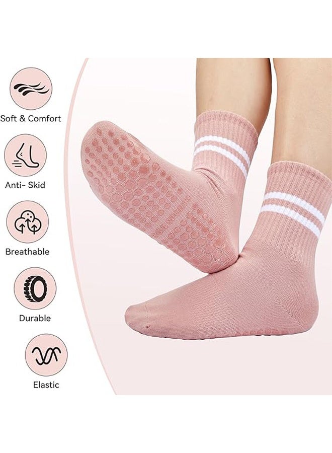 Photon 3 Pairs Yoga Socks  For Women, Non Slip Socks Pilates Socks For Yoga, Crew Non Slip for Yoga/Pilates/Ballet/Dance/Workout - Image 5