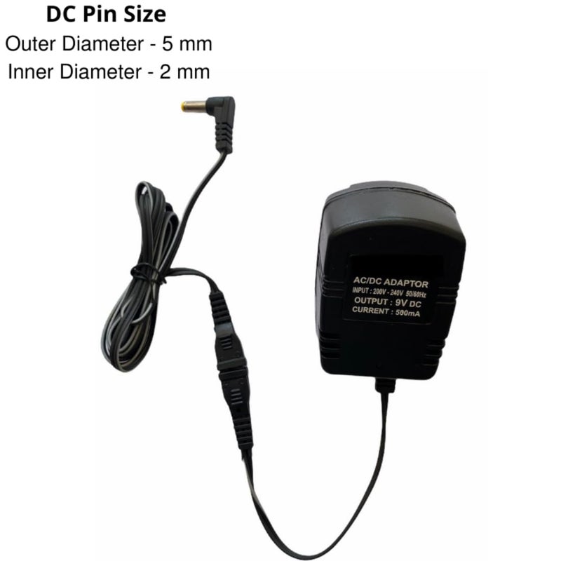 Upix 9V 500mA Power Adapter with DC Pin Power Supply AC Input 200-240 V Keyboard, Set Top Box, CCTV, LED Strips Solar, Modem,LCD/LED Tuner Card, Weighing, Scanner, Cordless Phones, Electronic - Image 4