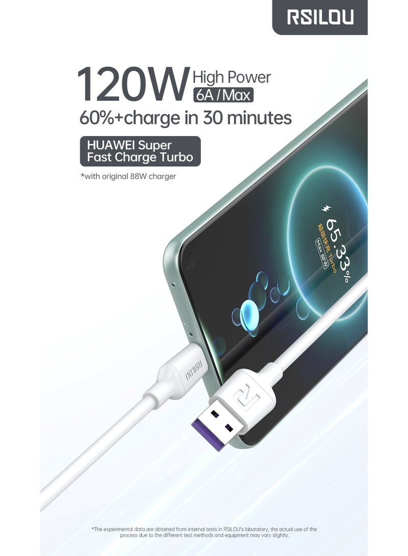 rsilou USB-A to Type-C Fast Charging Data Cable (120cm) - Image 5