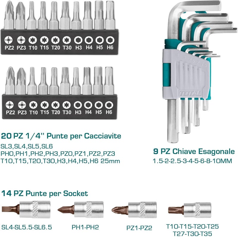 TOTAL 100 Pcs Tools Set - Image 4