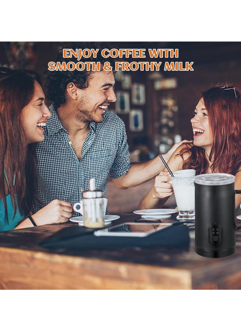 Baeskii - Baeskii Milk Frother 2024, Upgraded 4-in-1 Electric Milk Steamer, 580ml Automatic Hot and Cold Foam Maker and Milk Warmer for Latte, Cappuccinos, Macchiato, 400W, Black - Image 1