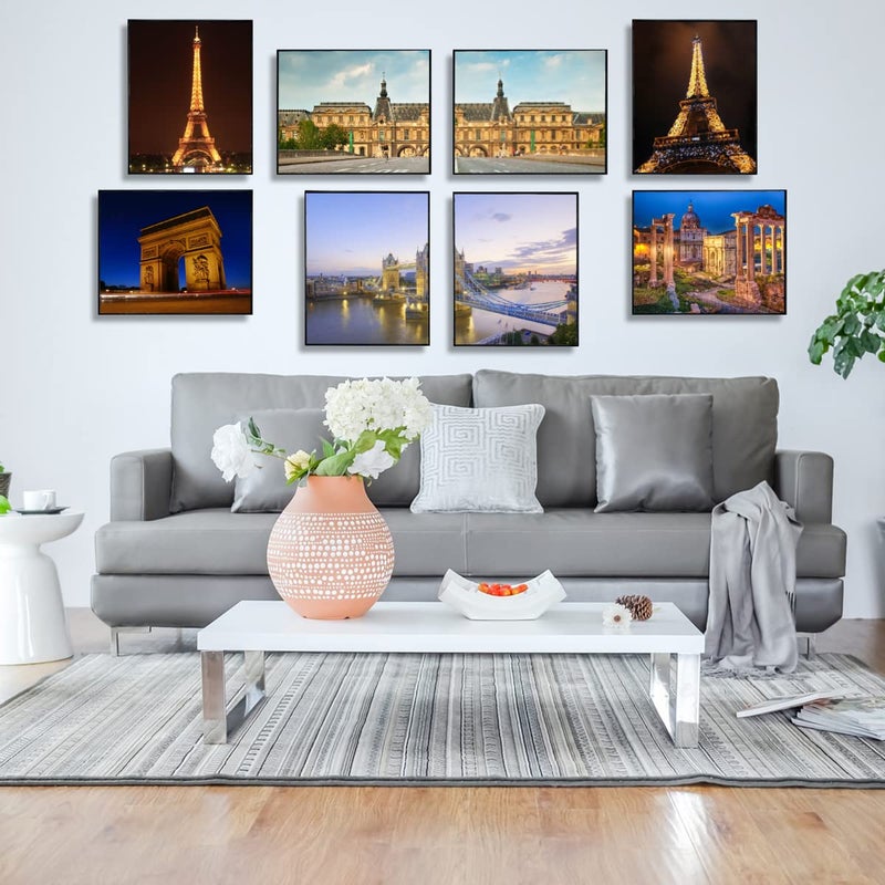 GOmaize Front Loading Black Picture Frame 8x10 Set of 5 Wall and Table Mounting - Image 5