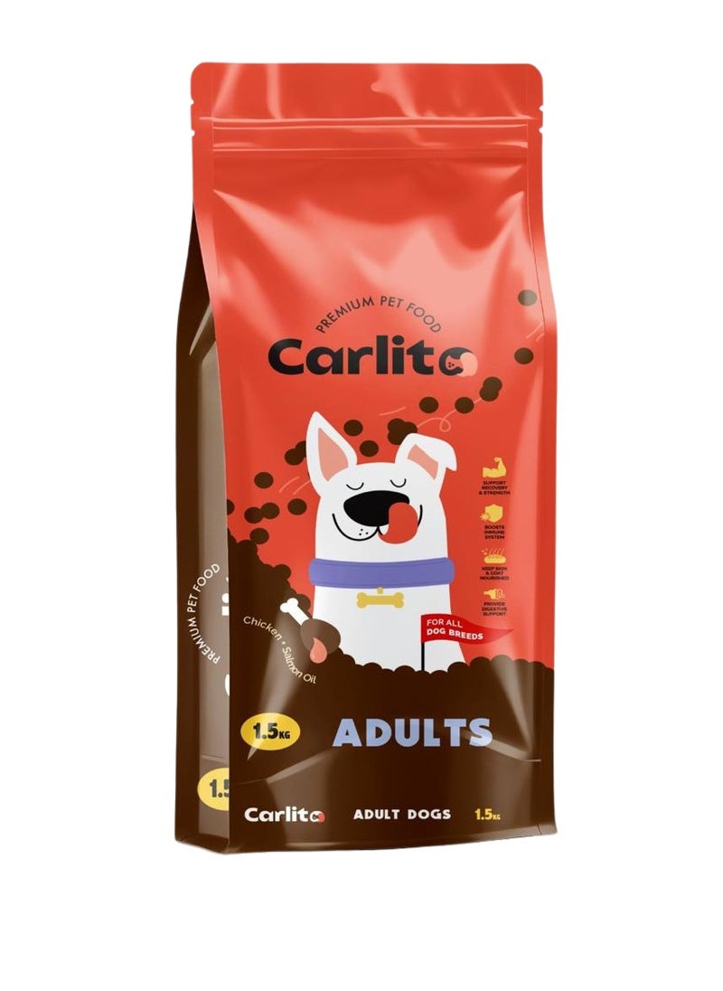 Premium Adult Dog Dry Food - 1.5KG | Nutrient-Dense Formula for Optimal Health | High-Quality Proteins & Omega-3 & 6 for Healthy Skin | For All Breeds - pzsku/ZFB35ECF2AAE51CA964DCZ/45/_/1730158889/37484680-5f80-4c01-9a25-28c8e99fe6a6