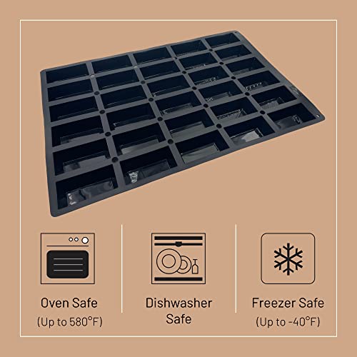 de Buyer MOUL’FLEX PRO Mini-Cake Silicone Mold - Creates 30 Small Rectangular Cakes - Easy to Use & Clean - Dishwasher & Freezer Safe - Image 3