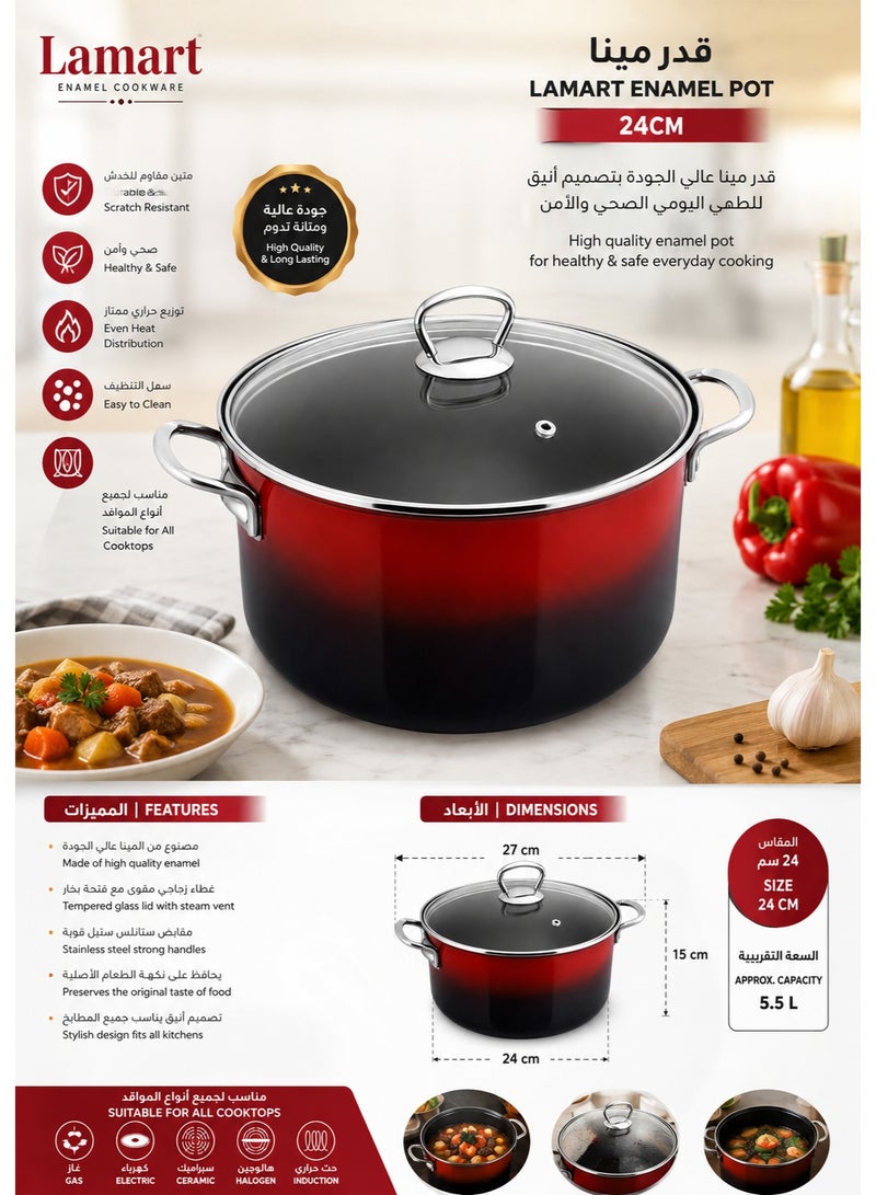 Lamart CASSEROLE WITH LID 24 cm - Image 2