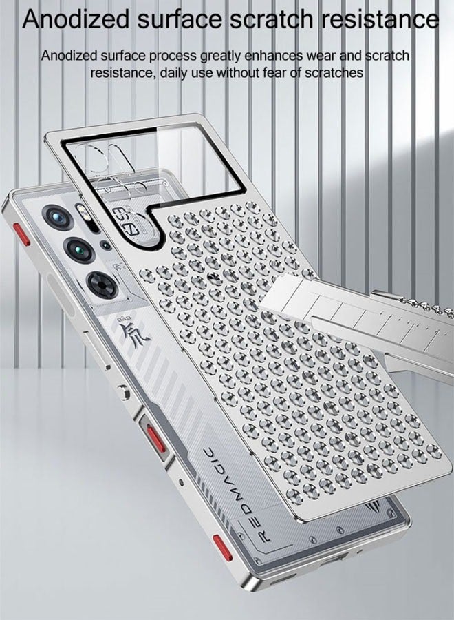 عام مناسبة لهواتف نوبيا ريد ماجيك 9 برو/9 برو بلس، حافظة ألعاب تبريد بنمط العسل مع إبزيم مرن من سبائك الألومنيوم. - Image 3