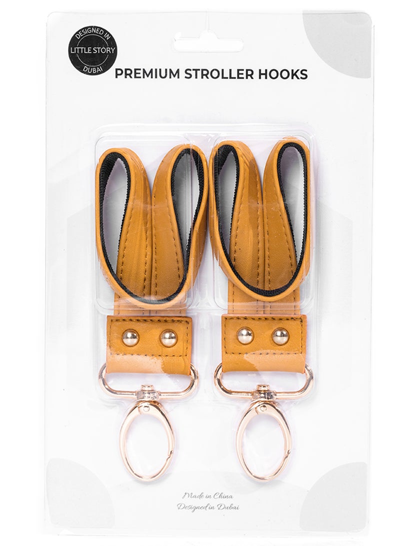 Little Story Premium Stroller Hooks - Khaki - Image 2
