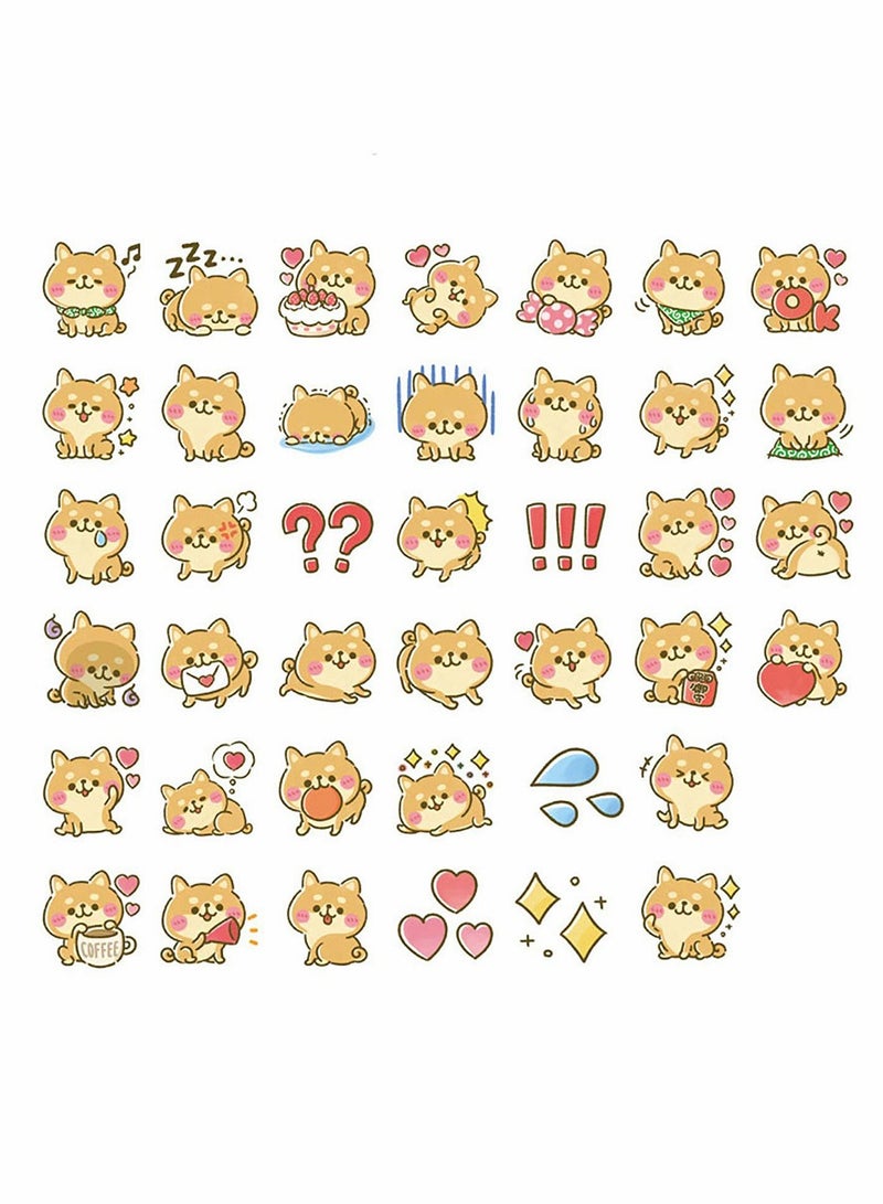 SYOSI ملصقات كلب شيبا إينو للحيوانات الأليفة زينة ديي ورق لاصق ملصقات الكلاب (45 قطعة، 2 صندوق) - Image 4