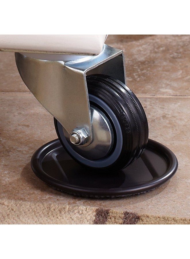 SoftTouch 1 5/8" Square Reusable Carpet Bottom Furniture Caster Cups to Protect Hardwood, Tile or Laminate Floors, Brown/Gray (12 Pack) - Image 4