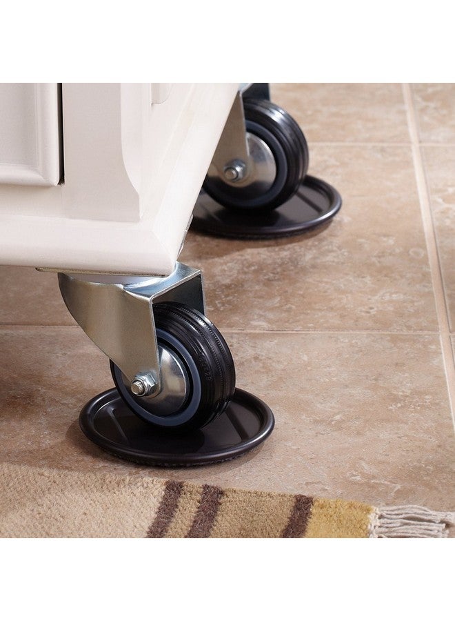 SoftTouch 1 5/8" Square Reusable Carpet Bottom Furniture Caster Cups to Protect Hardwood, Tile or Laminate Floors, Brown/Gray (12 Pack) - Image 3