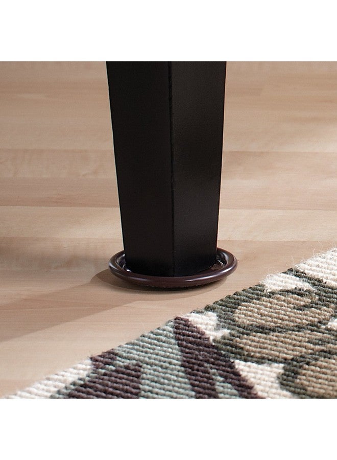 SoftTouch 1 5/8" Square Reusable Carpet Bottom Furniture Caster Cups to Protect Hardwood, Tile or Laminate Floors, Brown/Gray (12 Pack) - Image 5