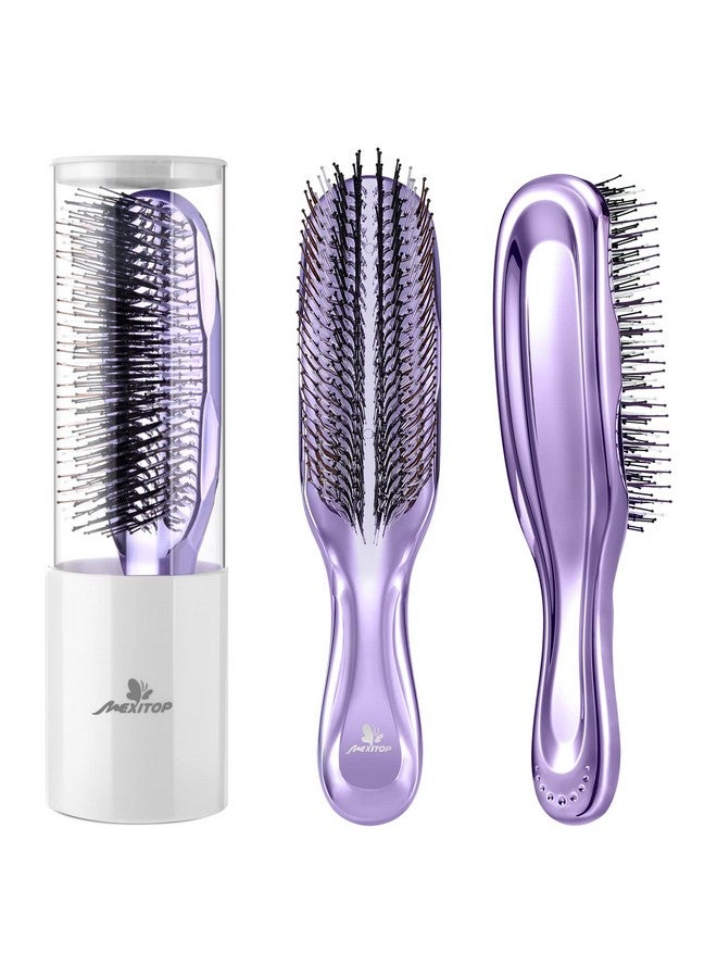FERNIDA Detangling Brush For Women Girls Detangler Hair Brush For Straight Long Wet Dry Hair 572 Soft Bristles Scalp Brush Purple - Image 2
