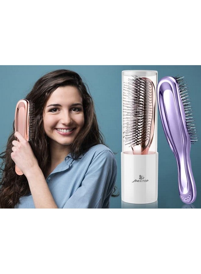 FERNIDA Detangling Brush For Women Girls Detangler Hair Brush For Straight Long Wet Dry Hair 572 Soft Bristles Scalp Brush Purple - Image 3