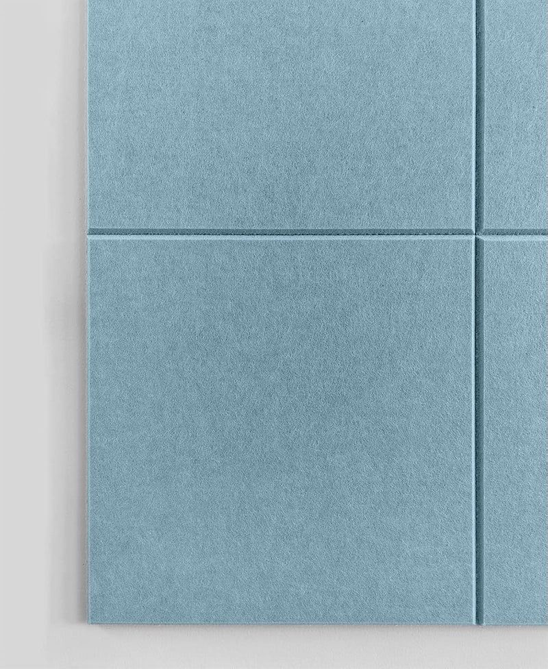 DECORITA Cork Board 48 x 36 Alternative – 11.8x11.8x0.35 Inches 12 Pack Felt Wall Tiles with Safe Removable Adhesive, Large Cork Board for Office Walls Pin Board Cork Tiles for Classroom - Baby Blue - Image 5