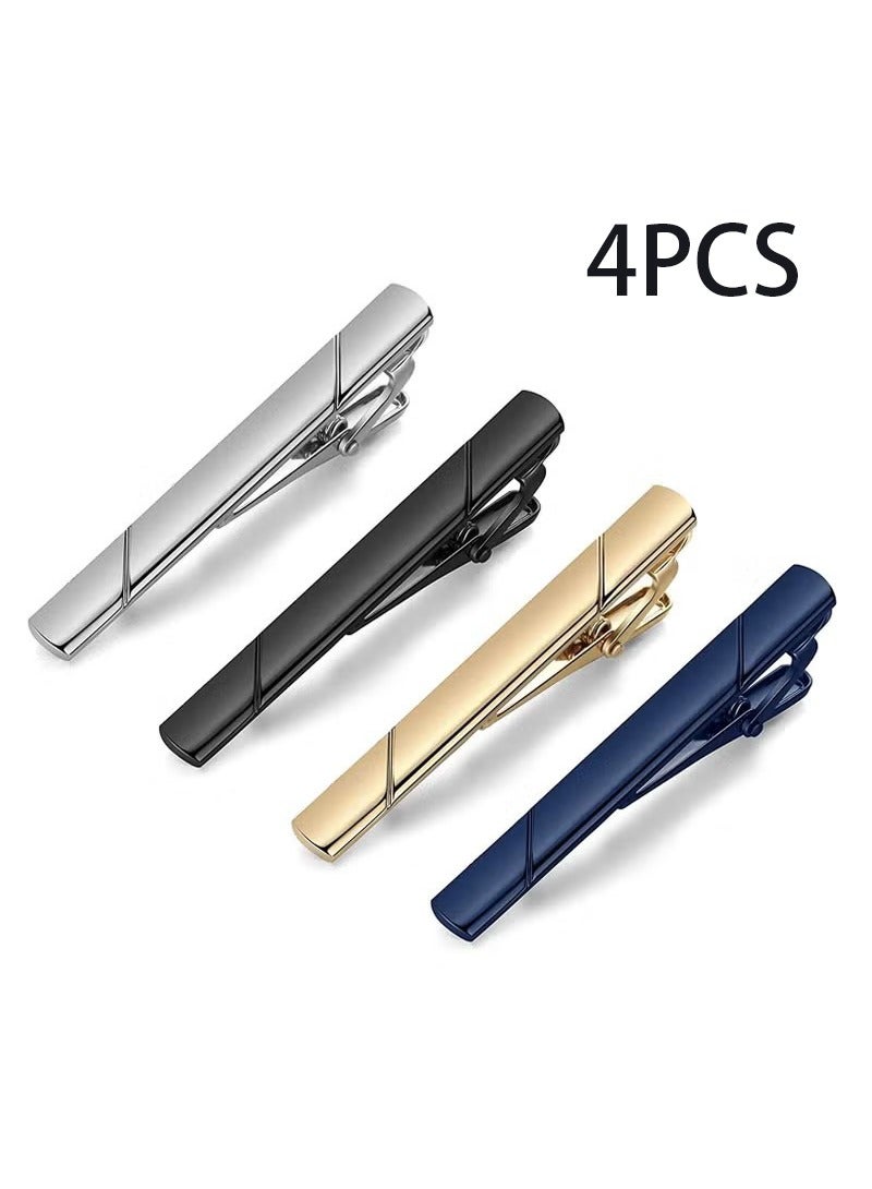 Unewshi 4-Piece Classic Tie Clips for man Business and Daily Life - Image 1