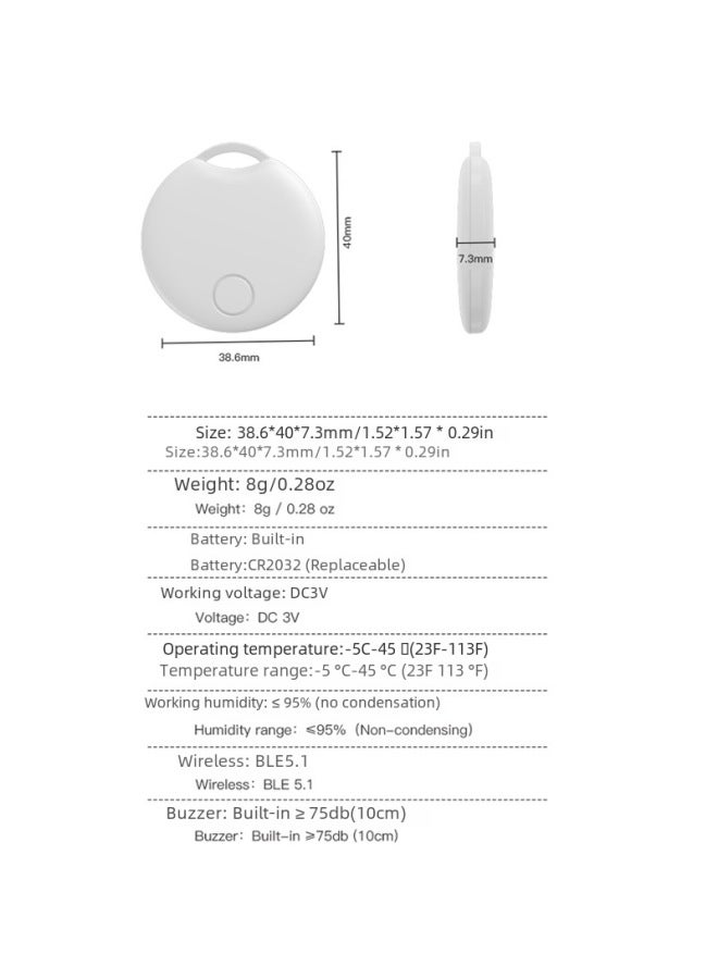 Neutral Bluetooth Locator For Apple Certified Global Positioning Pet Tracking Apple Anti-lost Artifact - Image 3