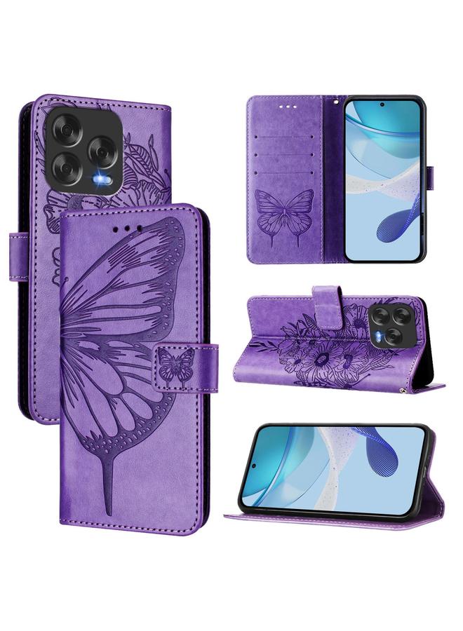 Case For ZTE Blade V70 Design Embossed Butterfly Leather Phone Case