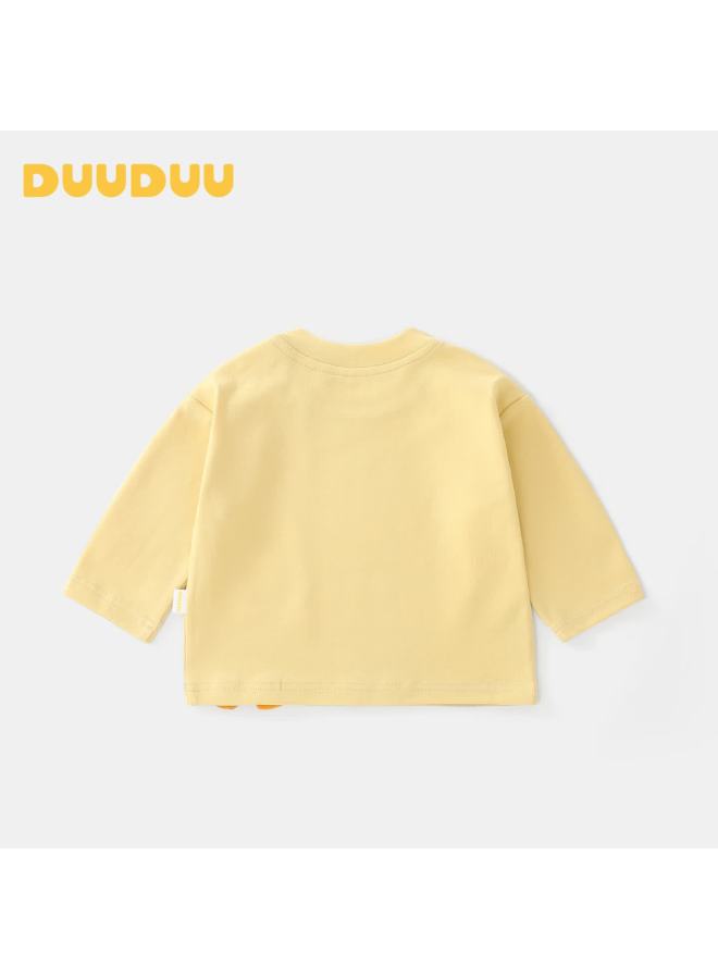 Duuduu Kids Long Sleeve T-shirt Baby Spring Autumn Clothes Boys Girls Toddler Long Sleeve Top Outwear Basic Shirt - Image 2