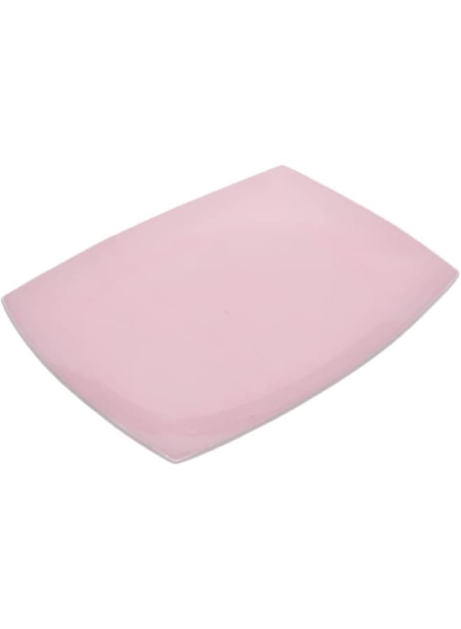 Rosa By Fathy Mahmoud High Quality Glass Serving Plate, 36 * 26Cm - Quadrado Rose - Image 2