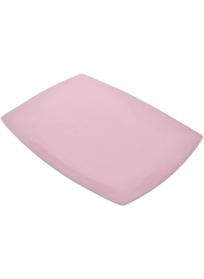 Rosa By Fathy Mahmoud High Quality Glass Serving Plate, 36 * 26Cm - Quadrado Rose - Image 3