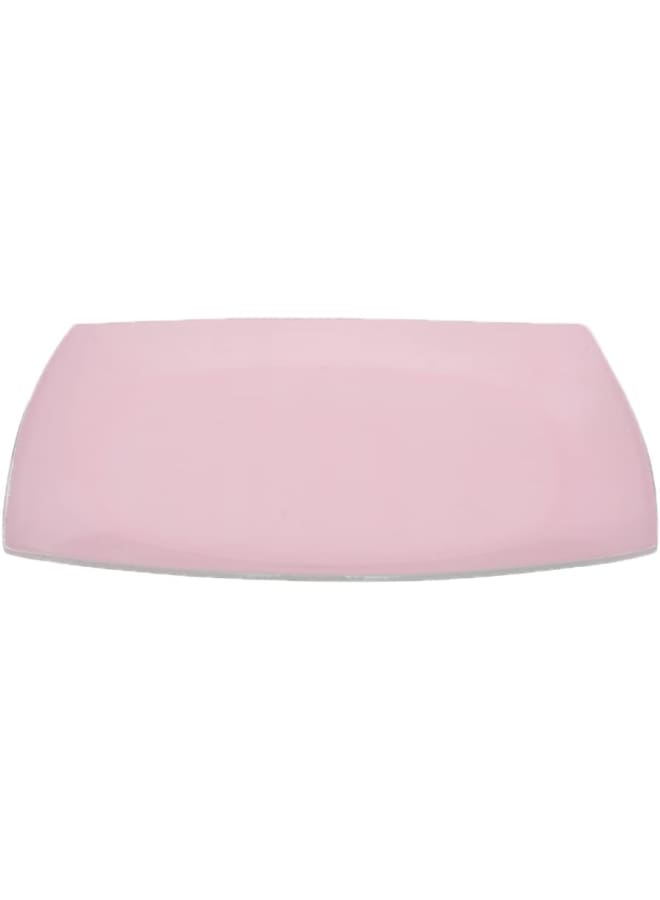 Rosa By Fathy Mahmoud High Quality Glass Serving Plate, 36 * 26Cm - Quadrado Rose - Image 1