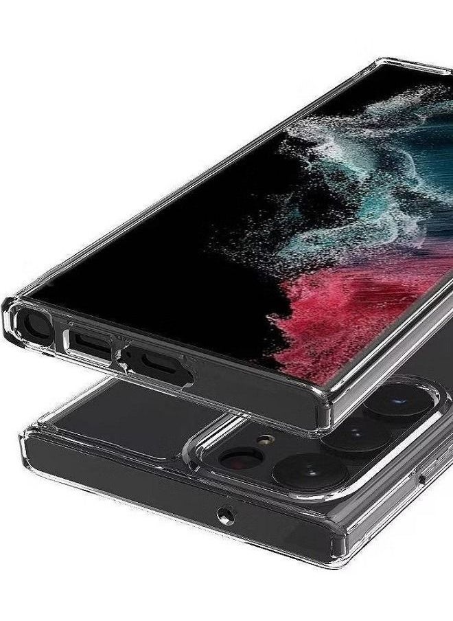 Raxoom Crystal Clear Case for Samsung Galaxy S23 ULTRA Transparent Anti Scratch Shockproof Cover Hard PC Backplate with Soft TPU Edges Clear - Image 4