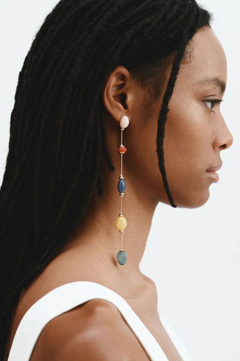 H&M Beaded pendant earrings