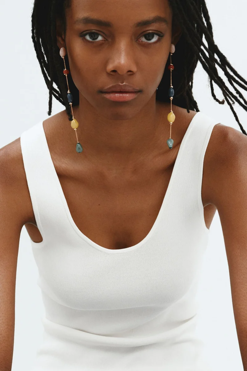 H&M Beaded pendant earrings