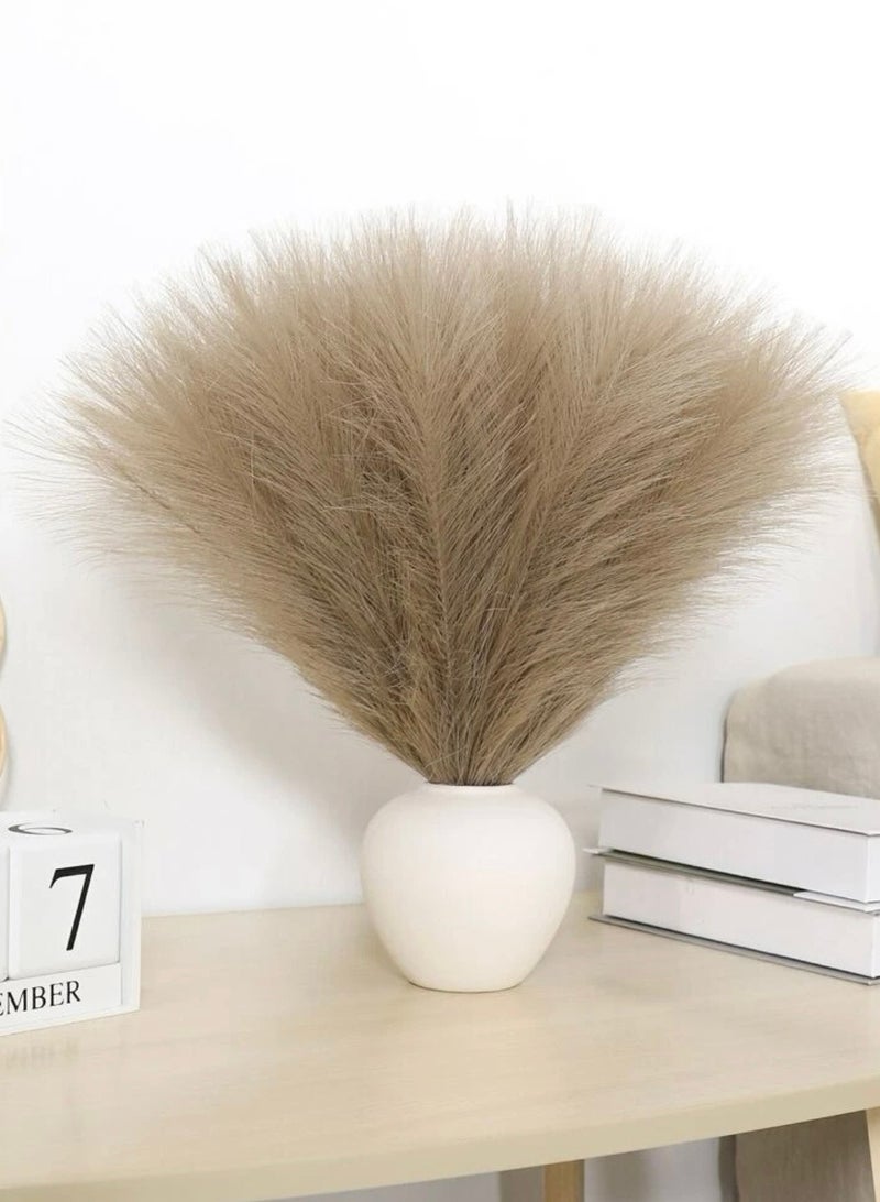 Generic 5 Pcs BrownTall Fluffy Boho Artificial Flowers for Home Decor  - Image 1