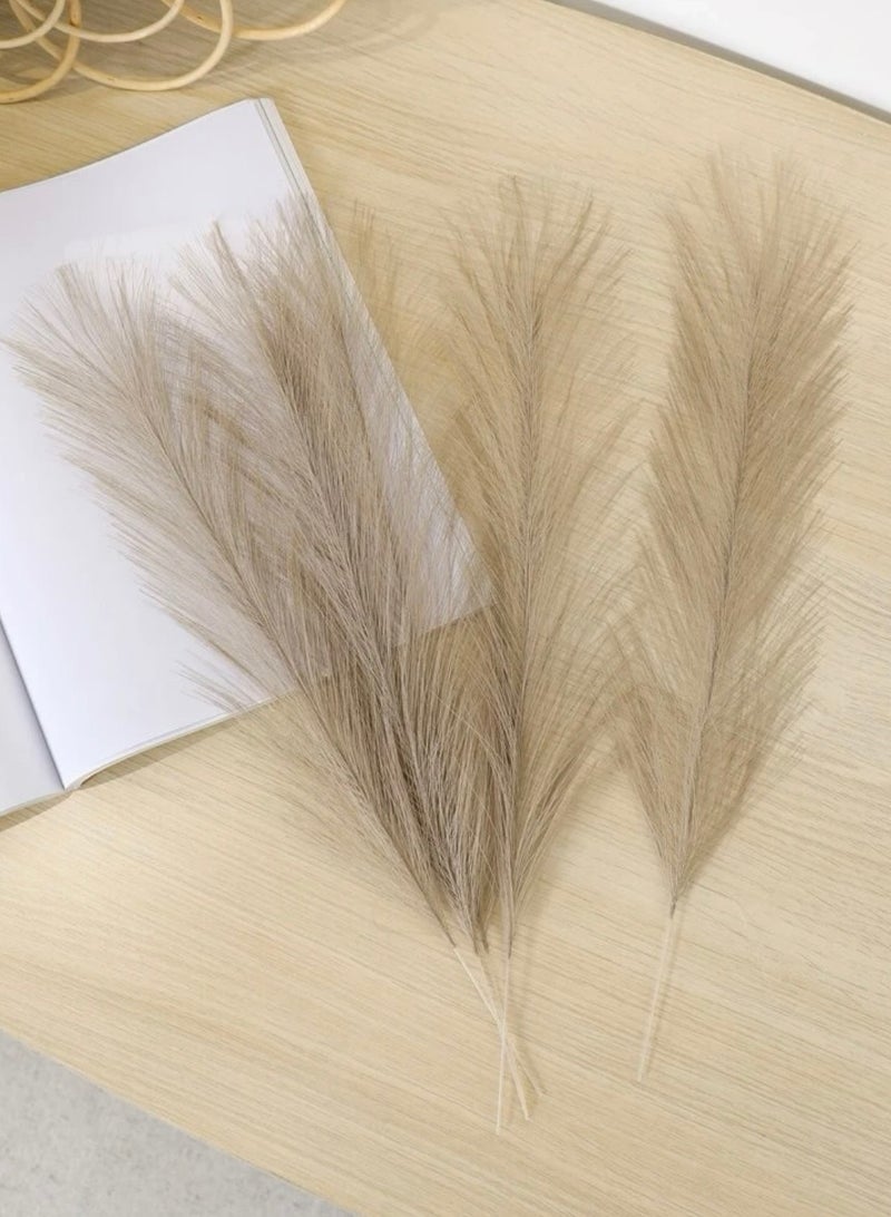 Generic 5 Pcs BrownTall Fluffy Boho Artificial Flowers for Home Decor  - Image 2