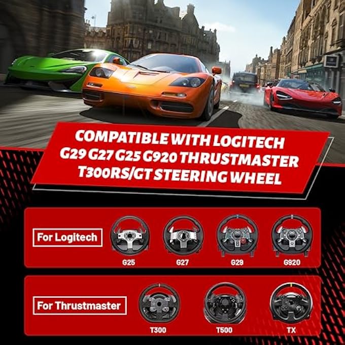 rayihni USB SIMULATOR SHIFTER COMPATIBLE WITH LOGITECH G29 /G27 /G25 /G920 T300RS/GT STEERING WHEEL , APPLICABLE FOR ATS ETS DUST WRC SIM RACING GAMES H SHIFTER WITH CARBON FIBER GRIP - 7+R WHITE(PC SYSTEM) - Image 3