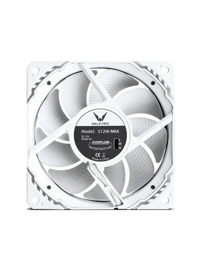 Valkyrie S12-w Max Vk Fdb Bearing, Secondary Dynamic Balance, 3300rpm, Three-level Adjustment, 12cm Lcp Performance Fan, 4pin Pwm, Argb Lighting Effects - Image 3