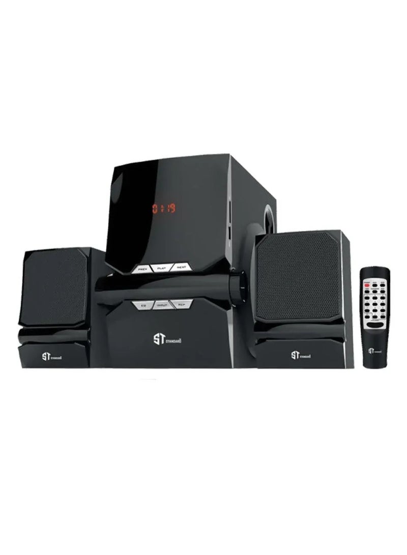 Standard Speaker Standard 2.1 Robot 2500 Power 25 Watt illuminated multimedia speaker Optical Cable - Aux - Bluetooth - Usb - Sd card - Radio - Led Screen - Remote - Full Function  - Image 3