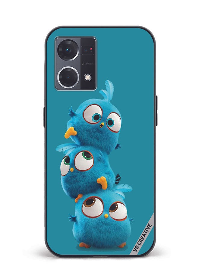 VR CREATIVE Protective Case Cover For Oppo Reno8 4G Fur Cartoon Design Multicolour - Image 1