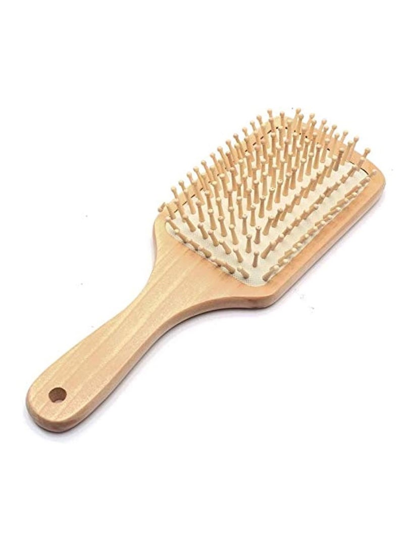 BLOOMING TIME Wooden Hair Vent Paddle Brush Keratin Care, Spa Massage, Antistatic Comb - Styling Tool - Image 1