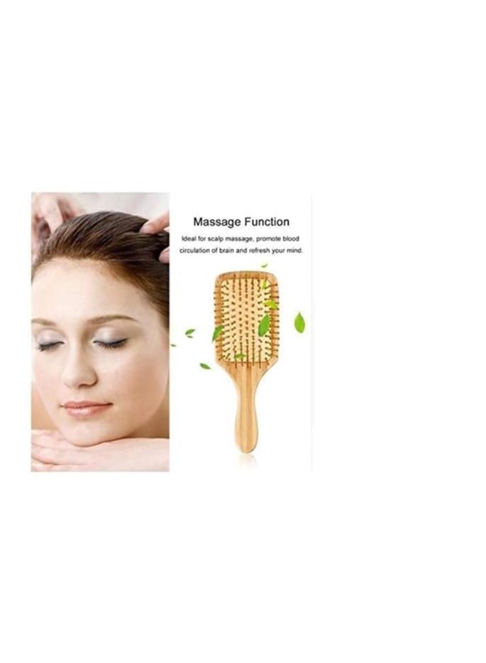BLOOMING TIME Wooden Hair Vent Paddle Brush Keratin Care, Spa Massage, Antistatic Comb - Styling Tool - Image 5