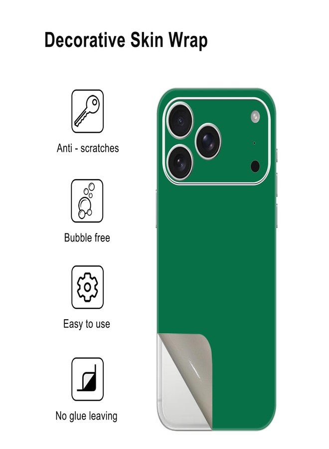 CXWITHY Skin Wrap for iPhone 17 Pro Max, Protective Film Vinyl Decal Stickers Cover for Phone Back, Camera, Frame (Green) - Image 3