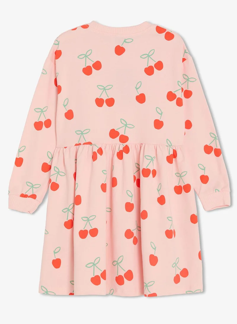 Pinata  Cherry Printed Cotton Long Sleeve Dress for Women | Best Price UAE
