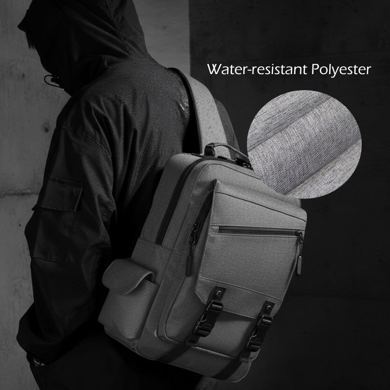 Leaper Sling Crossbody Bag for Men: 2026 13" Laptop Sleeve Shoulder Daypack - USB Charging Port & Anti Theft - Lightweight Messenger for Business Travel Work Commuting - Image 5