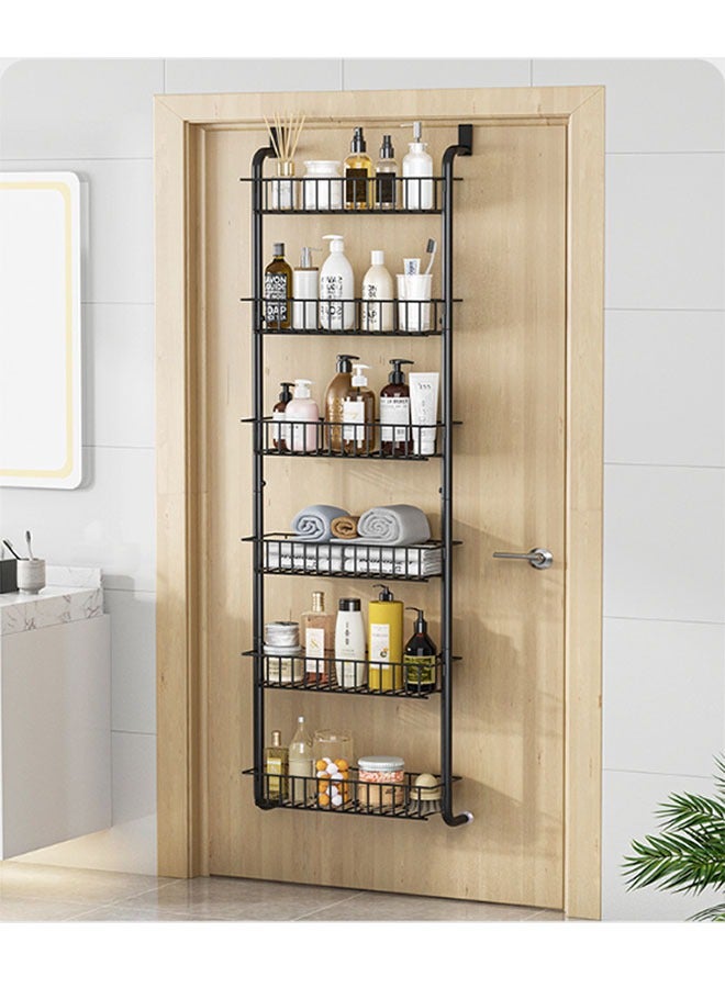 زي سي إم - هابي Over the Door Pantry Organizer - 6-Tier Metal Door Storage Rack with Detachable Shelves for Kitchen and Pantry Organization - Image 1